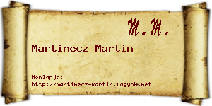 Martinecz Martin névjegykártya