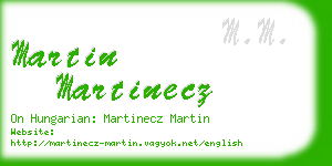 martin martinecz business card